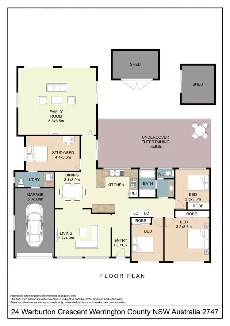 Floorplan of Homely house listing, 24 Warburton Crescent, Werrington County NSW 2747