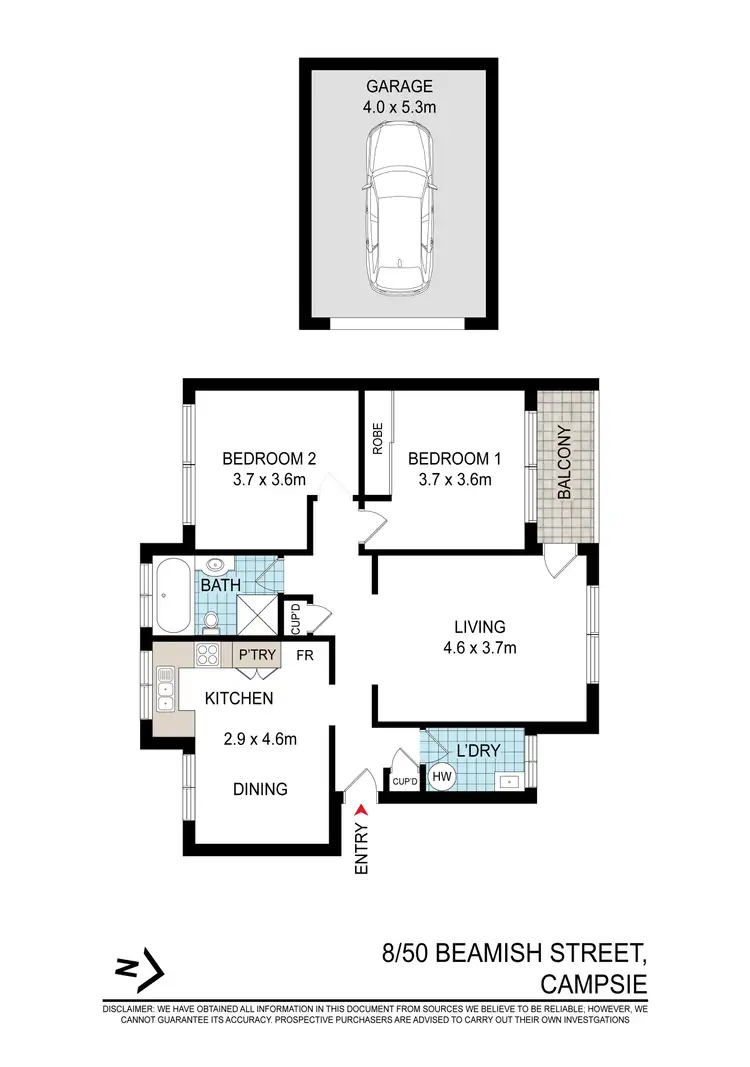 Floorplan of Homely apartment listing, 8/50 Beamish Street, Campsie NSW 2194