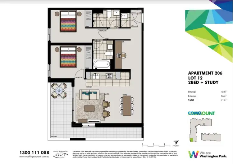 Floorplan of Homely apartment listing, 206/1 Vermont Crescent, Riverwood NSW 2210