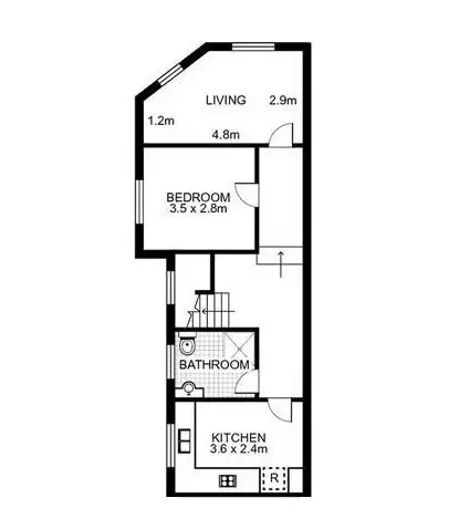 Floorplan of Homely flat listing, 1/453 Great North Road, Abbotsford NSW 2046