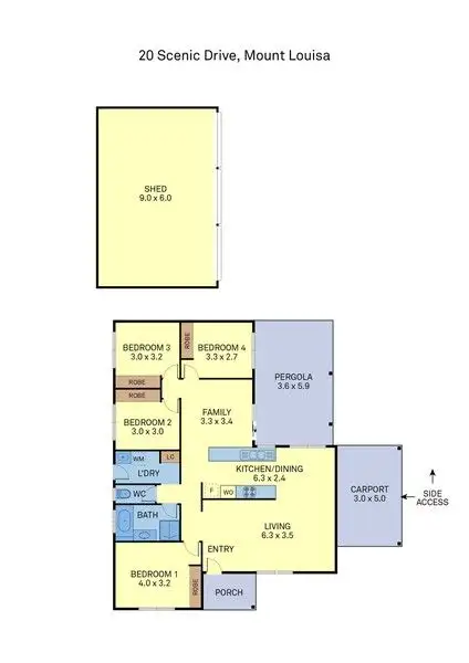 Floorplan of Homely house listing, 20 Scenic Drive, Mount Louisa QLD 4814