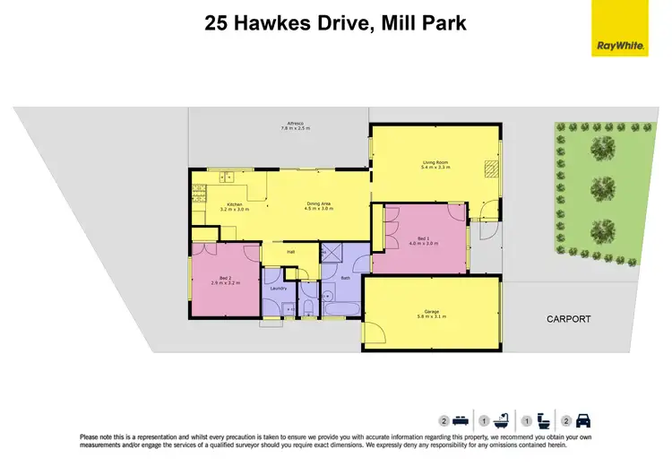 Floorplan of Homely house listing, 25 Hawkes Drive, Mill Park VIC 3082