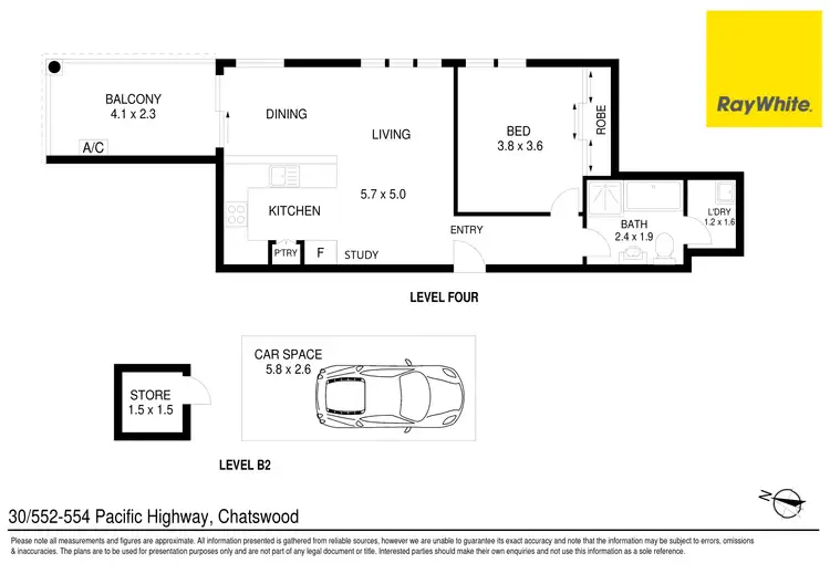 Floorplan of Homely unit listing, 30/552-554 Pacific Highway, Chatswood NSW 2067