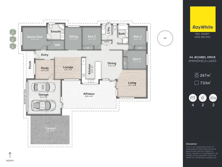 Floorplan of Homely house listing, 44 Jezabel Drive, Springfield Lakes QLD 4300