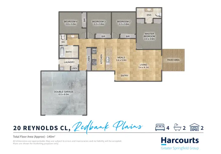 Floorplan of Homely house listing, 20 Reynolds Close, Redbank Plains QLD 4301