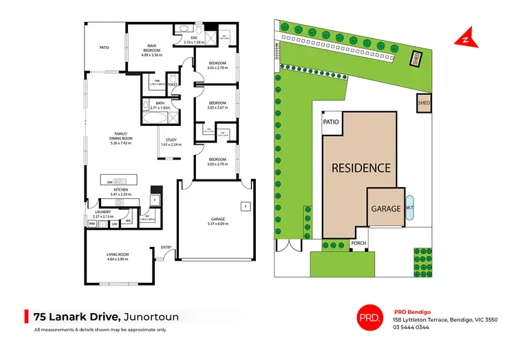 Floorplan of Homely house listing, 75 Lanark Drive, Junortoun VIC 3551