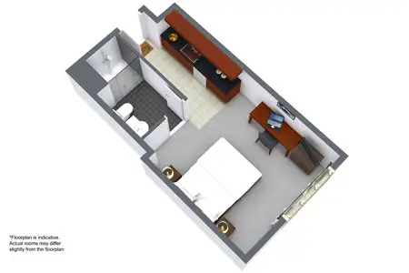 Floorplan of Homely studio listing, 1017/255 Ann street, Brisbane City QLD 4000
