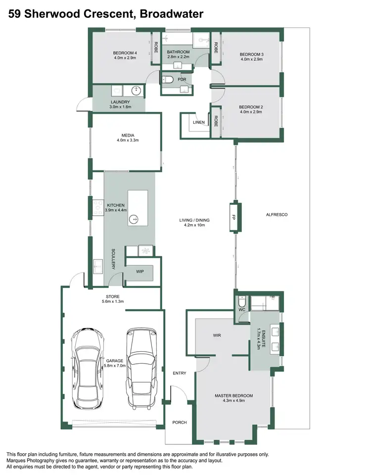Floorplan of Homely house listing, 59 Sherwood Crescent, Broadwater WA 6280