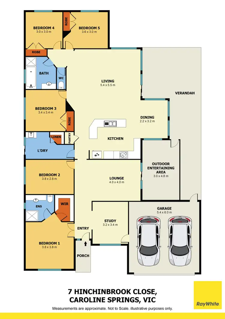 Floorplan of Homely house listing, 7 Hinchinbrook Close, Caroline Springs VIC 3023