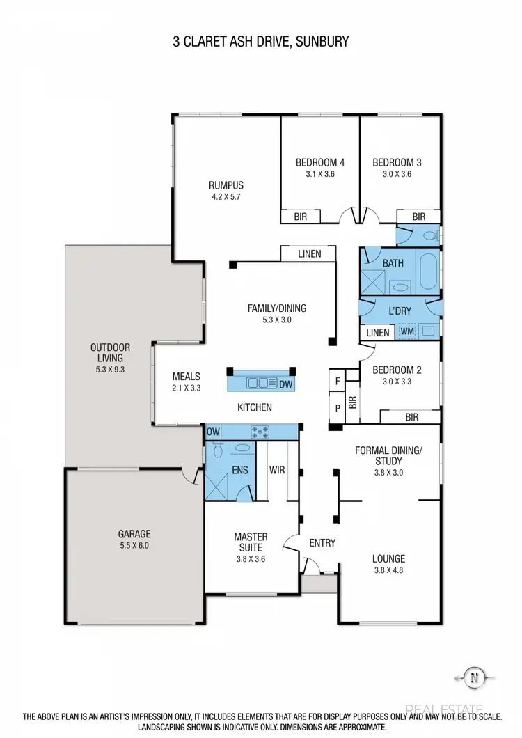 Floorplan of Homely house listing, 3 Claret Ash Drive, Sunbury VIC 3429