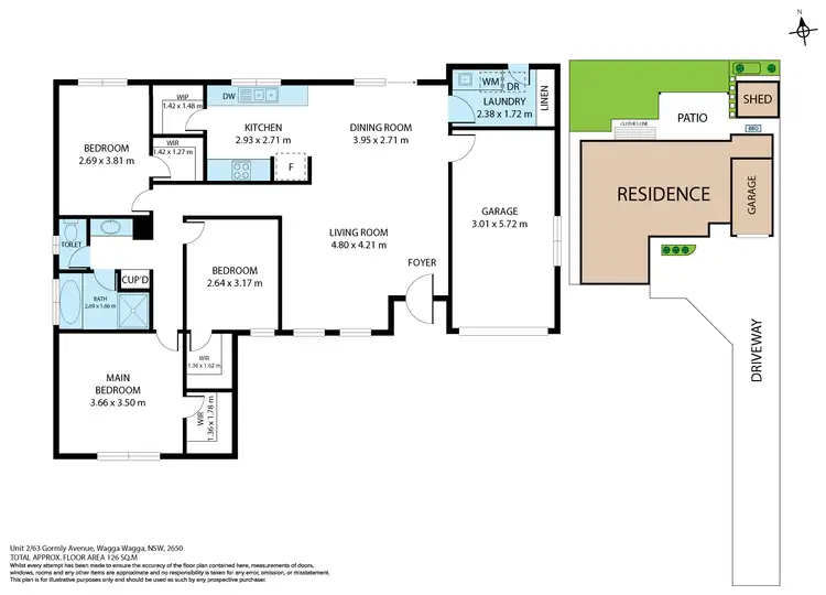 Floorplan of Homely house listing, 2/63 Gormly Avenue, Wagga Wagga NSW 2650