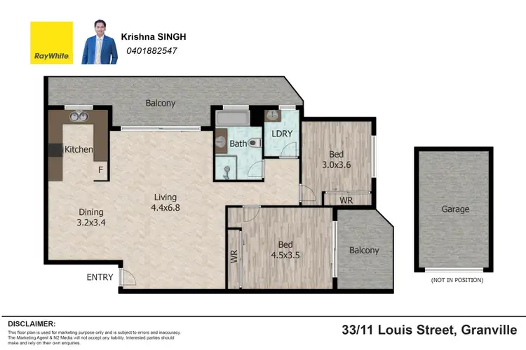 Floorplan of Homely unit listing, 33/11 LOUIS STREET, Granville NSW 2142