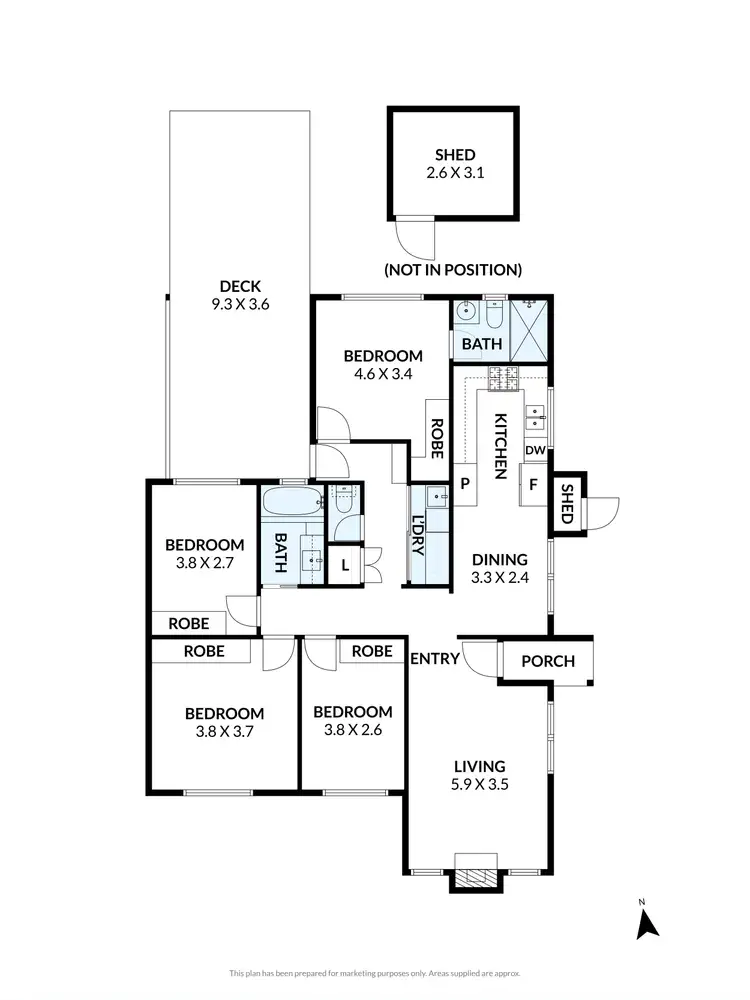 Floorplan of Homely house listing, 32 Andrews Avenue, Reservoir VIC 3073