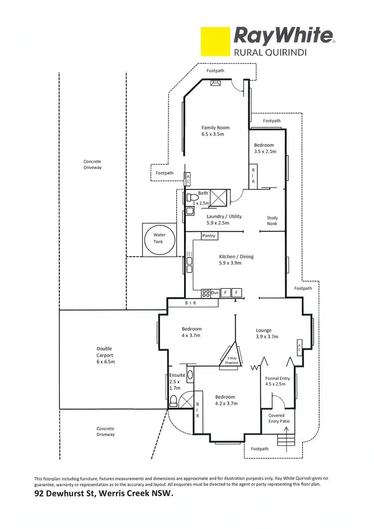 Floorplan of Homely house listing, 92 Dewhurst Street, Werris Creek NSW 2341