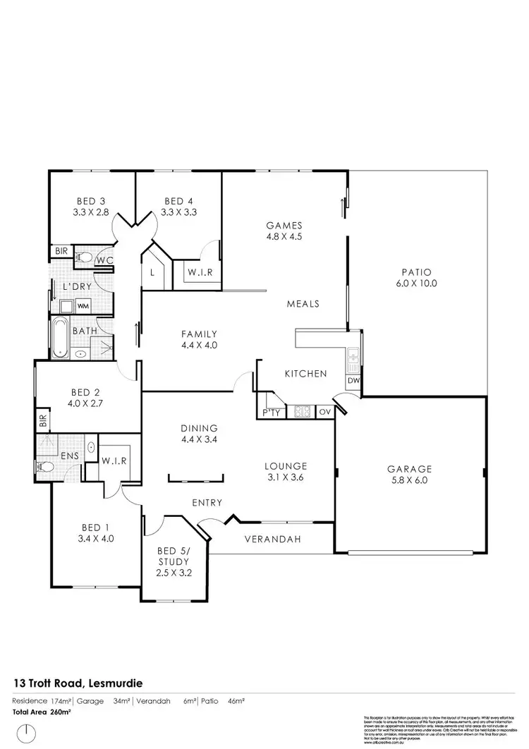 Floorplan of Homely house listing, 13 Trott Road, Lesmurdie WA 6076