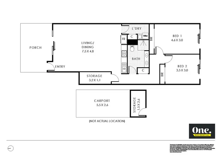 Floorplan of Homely unit listing, 28/75 Baler Court, Hammond Park WA 6164