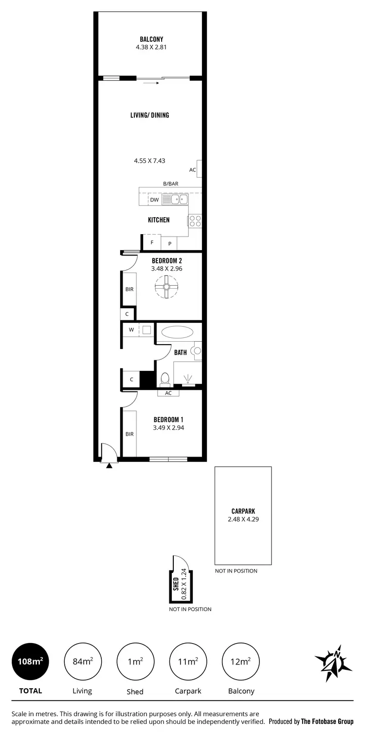 Floorplan of Homely apartment listing, 401/1 Post Parade, St Clair SA 5011