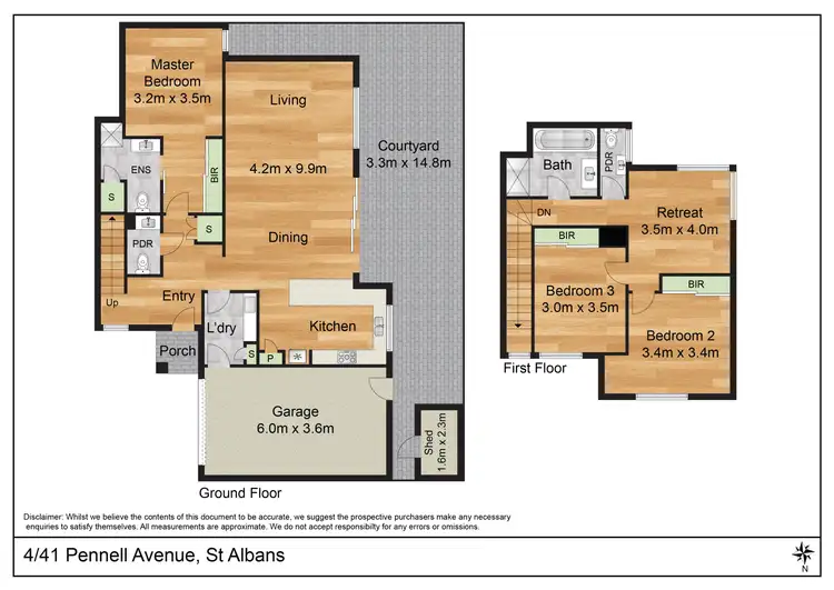 Floorplan of Homely townhouse listing, 4/41 Pennell Avenue, St Albans VIC 3021