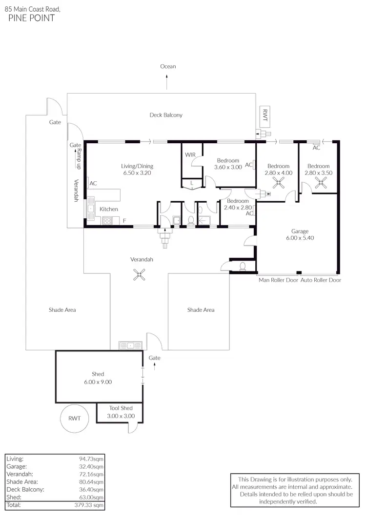 Floorplan of Homely house listing, 85 Main Coast Road, Pine Point SA 5571