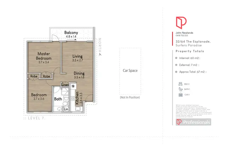 Floorplan of Homely apartment listing, 32/64 The Esplanade, Surfers Paradise QLD 4217