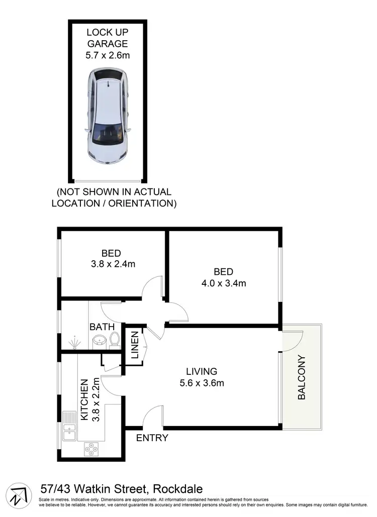 Floorplan of Homely apartment listing, 57/43 Watkin Street, Rockdale NSW 2216