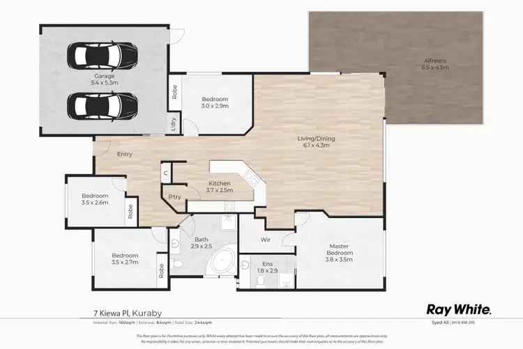 Floorplan of Homely house listing, 7 Kiewa Place, Kuraby QLD 4112