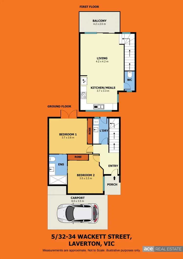 Floorplan of Homely townhouse listing, 5/32 Wackett Street, Laverton VIC 3028