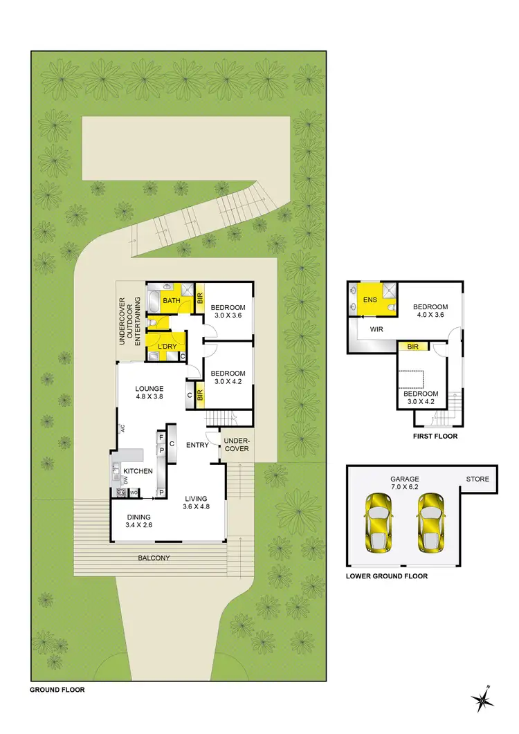 Floorplan of Homely house listing, 3 Lansbury Crescent, Highton VIC 3216