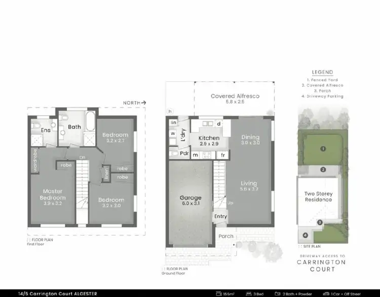 Floorplan of Homely townhouse listing, 14/5 Carrington Court, Algester QLD 4115