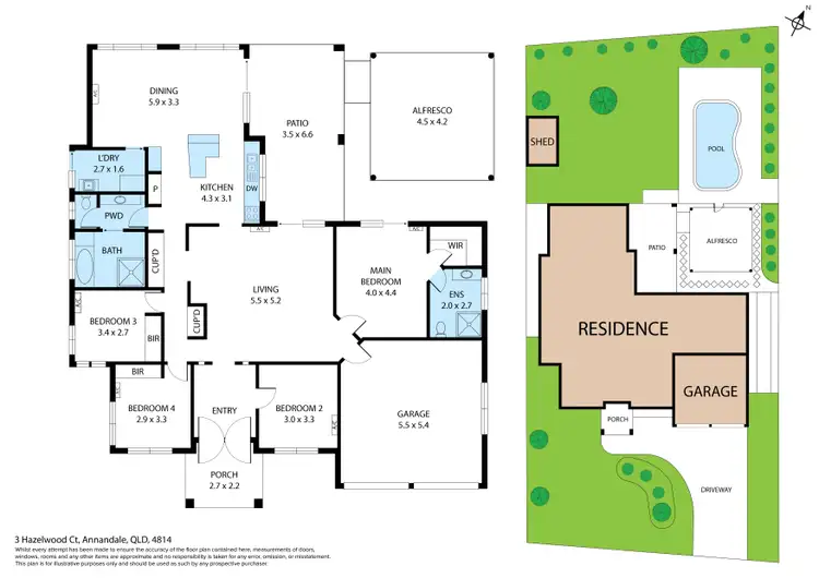 Floorplan of Homely house listing, 3 Hazelwood Court, Annandale QLD 4814