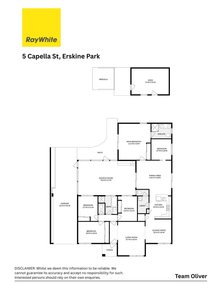 Floorplan of Homely house listing, 5 Capella Street, Erskine Park NSW 2759
