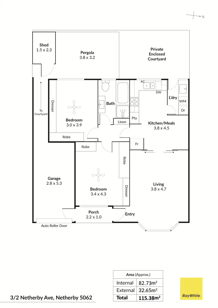 Floorplan of Homely unit listing, 3/2 Netherby Avenue, Netherby SA 5062