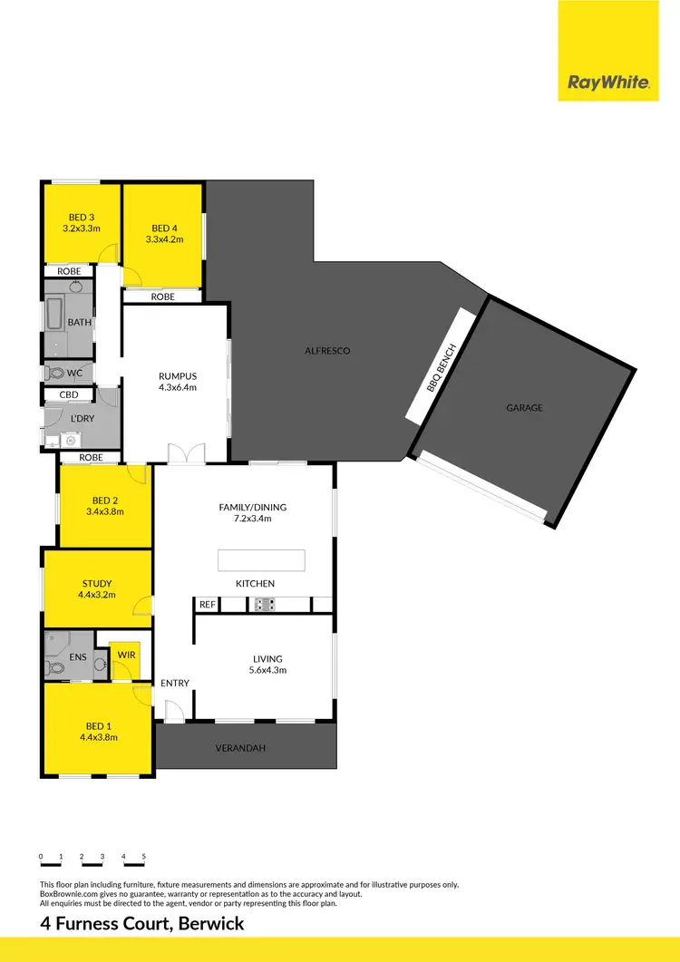 Floorplan of Homely house listing, 4 Furness Court, Berwick VIC 3806