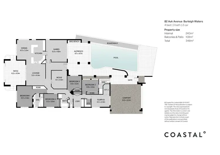 Floorplan of Homely house listing, 82 Auk Avenue, Burleigh Waters QLD 4220