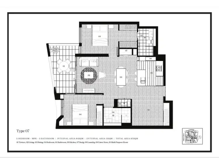 Floorplan of Homely apartment listing, 807/18 Hubert Street, Woolloongabba QLD 4102