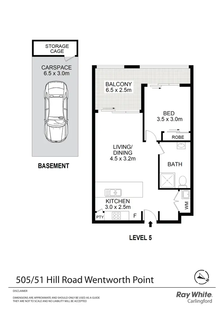 Floorplan of Homely apartment listing, 505/51 Hill Road, Wentworth Point NSW 2127