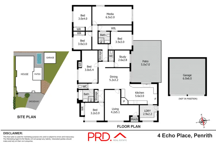 Floorplan of Homely house listing, 4 Echo Place, Penrith NSW 2750