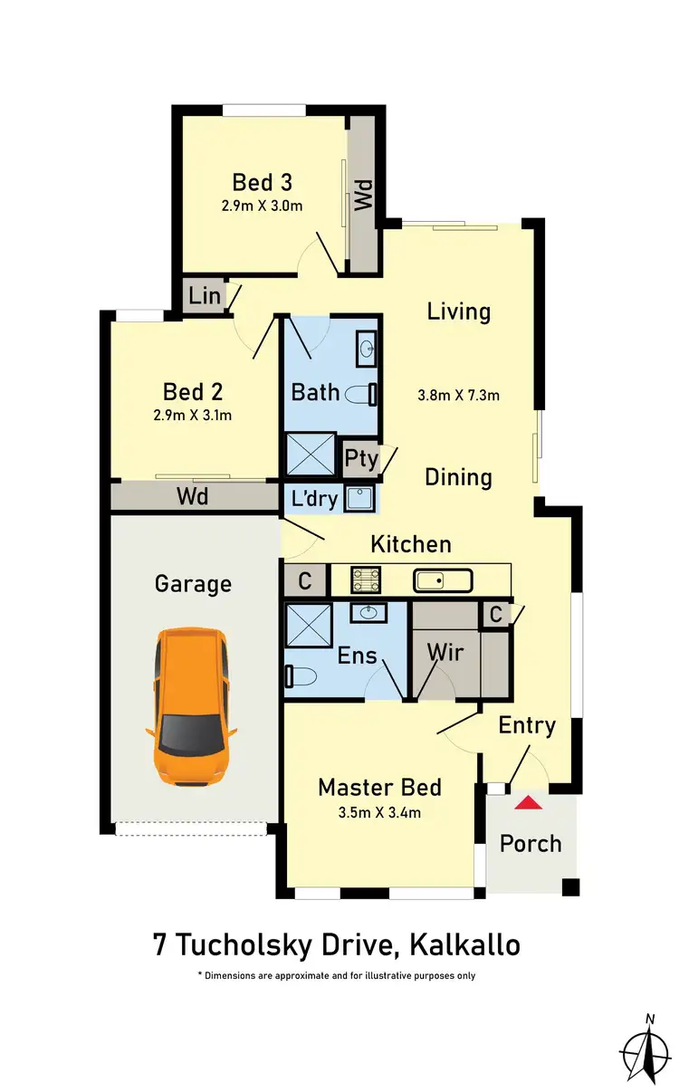 Floorplan of Homely house listing, 7 Tucholsky Drive, Kalkallo VIC 3064