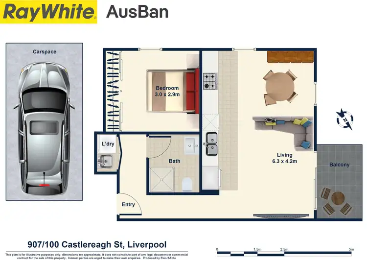 Floorplan of Homely apartment listing, 907/100 Castlereagh Street, Liverpool NSW 2170