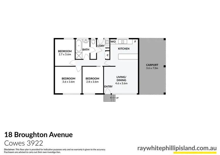 Floorplan of Homely house listing, 18 Broughton Avenue, Cowes VIC 3922
