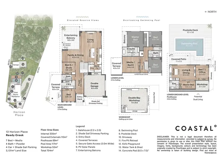 Floorplan of Homely house listing, 13 Horizon Place, Reedy Creek QLD 4227