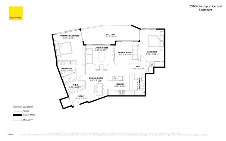 Floorplan of Homely apartment listing, 23104/5 Lawson Street, Southport QLD 4215