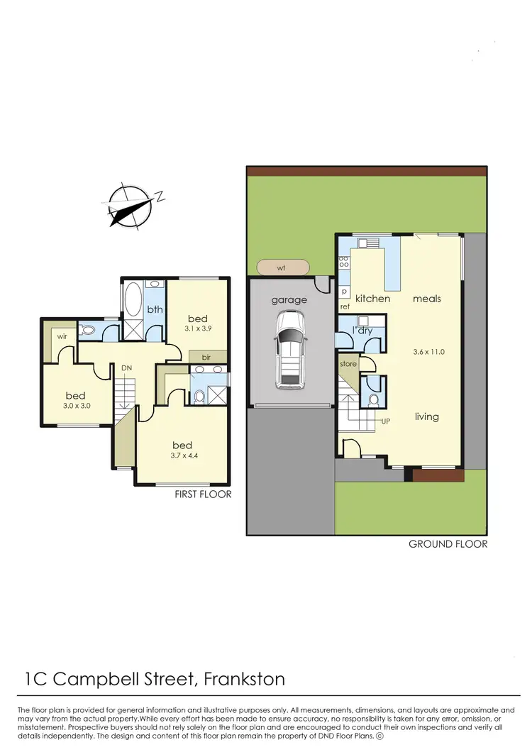 Floorplan of Homely townhouse listing, 1C Campbell Street, Frankston VIC 3199