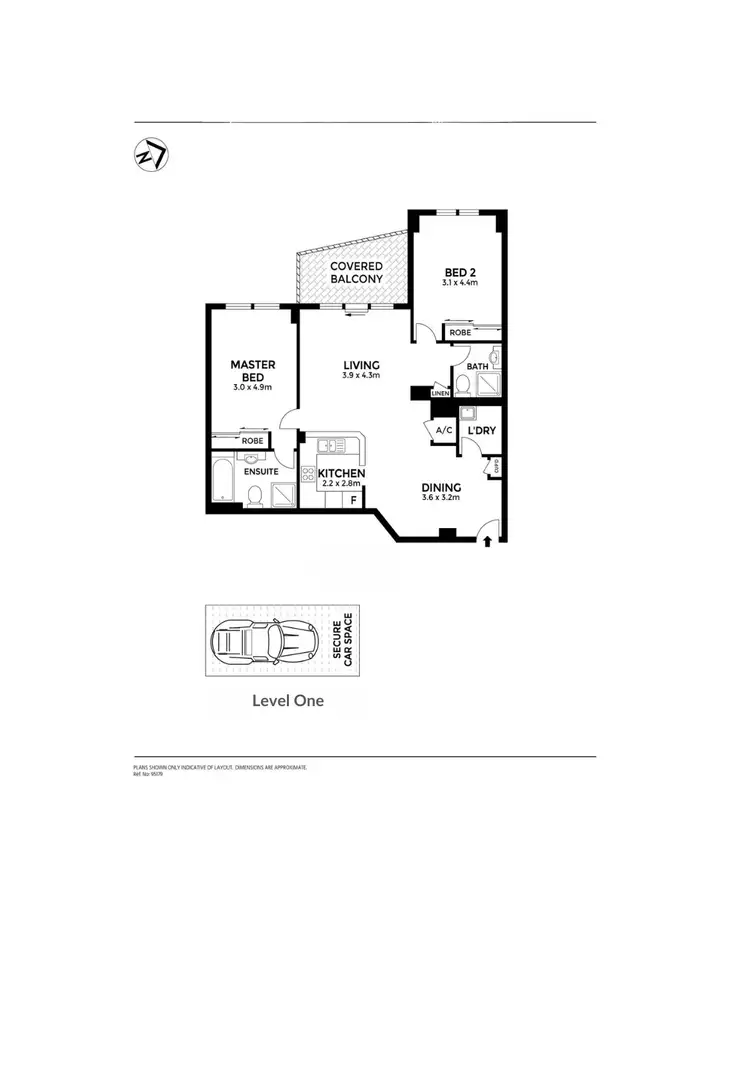 Floorplan of Homely apartment listing, 733/83-93 Dalmeny Avenue, Rosebery NSW 2018
