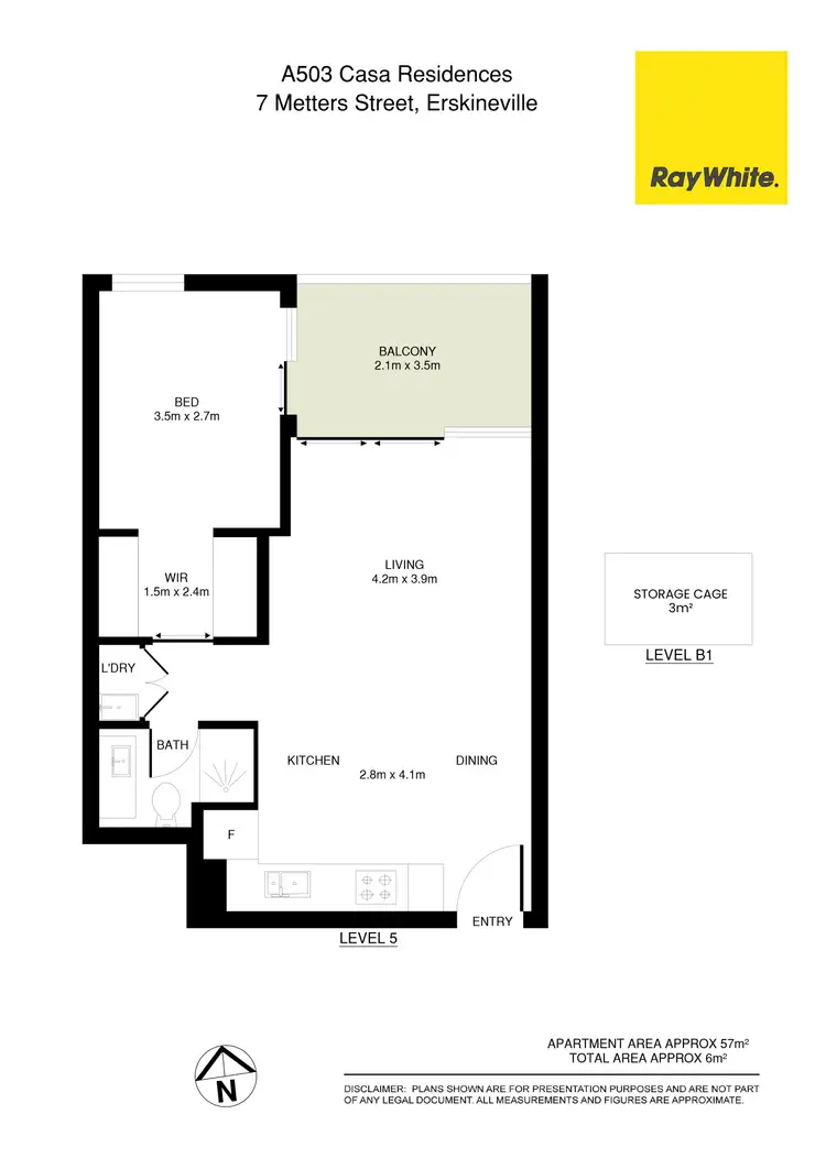 Floorplan of Homely apartment listing, 503/7 Metters Street, Erskineville NSW 2043