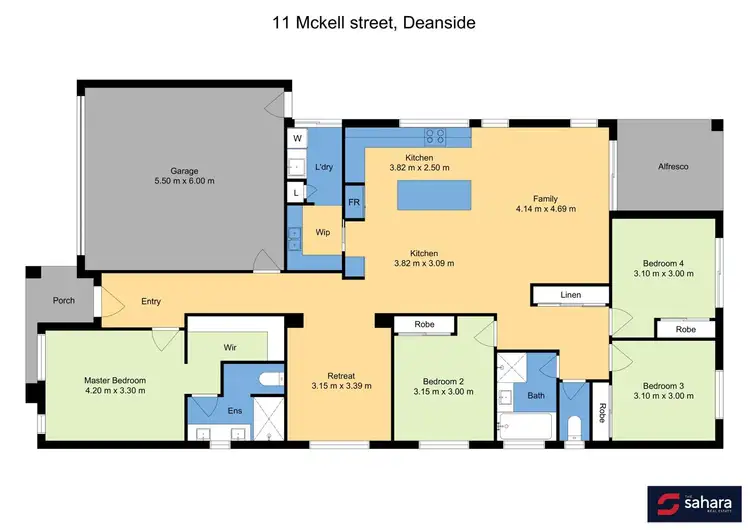 Floorplan of Homely house listing, 11 Mckell Street, Deanside VIC 3336