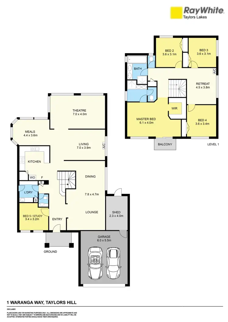 Floorplan of Homely house listing, 1 Waranga Way, Taylors Hill VIC 3037