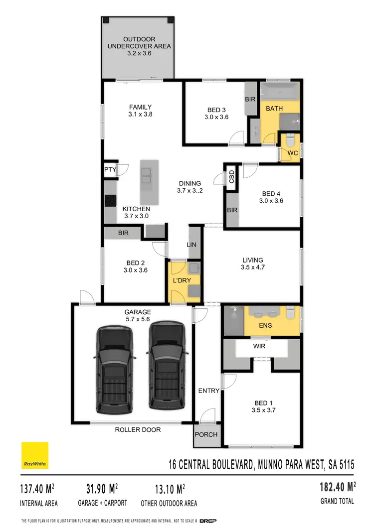 Floorplan of Homely house listing, 16 Central Boulevard, Munno Para West SA 5115