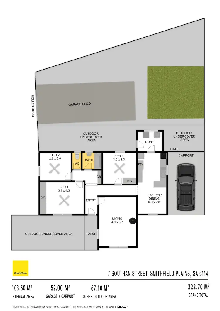 Floorplan of Homely house listing, 7 Southan Street, Smithfield Plains SA 5114