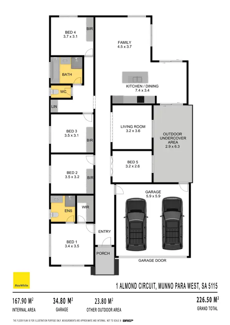 Floorplan of Homely house listing, 1 Almond Circuit, Munno Para West SA 5115